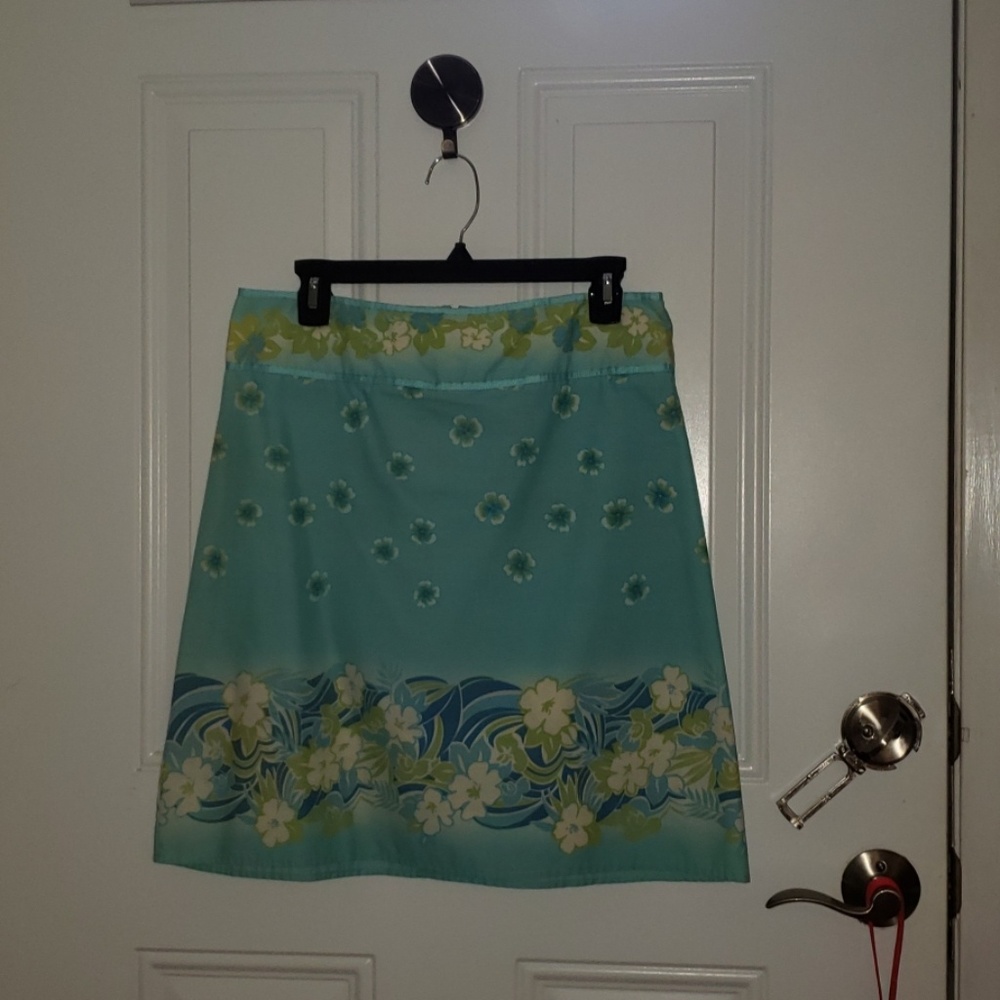 Knee length cotton floral skirt